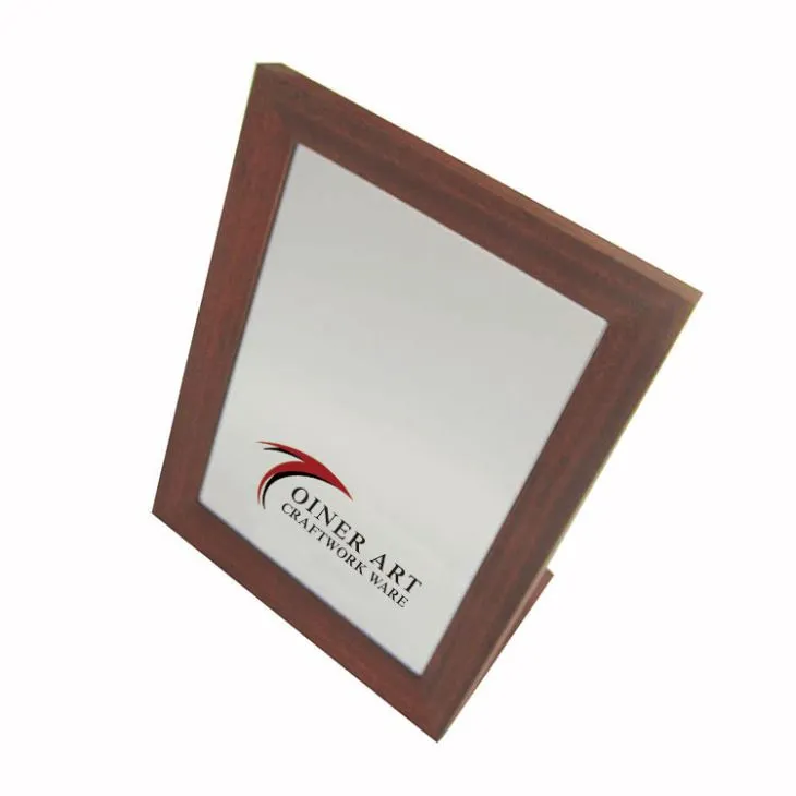 Hình chữ L bằng gỗ màu nâu giấy Matt gương