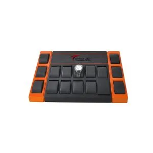 Màn hình đồng hồ màu đen và màu da cam